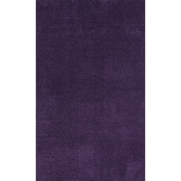Haze Solid Low-pile Area Rug Purple